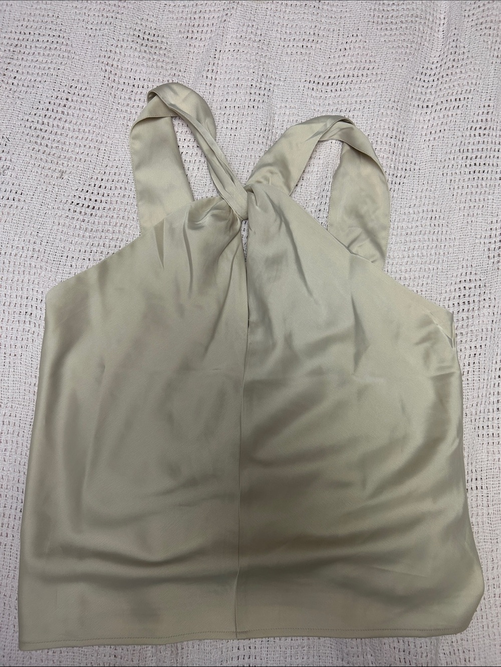 Banana Republic Pale Sage Twist-Front Sleeveless Top - Picture 1 of 3